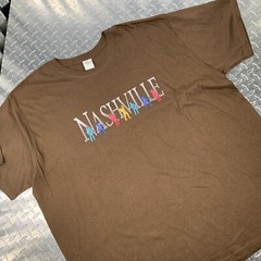 Nashville Country Shirt Size XL Soft Spun Cotton Brown Music Graphic T