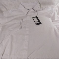 VRST Performance Men’s L Solid White Stretch Woven Pocket Button-Up Shirt