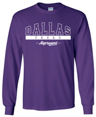 Dallas Texas State T-Shirt Long Sleeve Graphic Tees Unisex Apparel