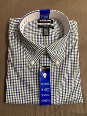 Kirkland Signature Mens Traditional Fit Dress Shirt Non-Iron Check Various Sizes