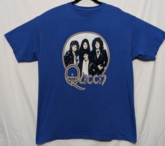 Queen In Concert Portrait XL Blue Band Tee Shirt 22″ W X 30.5″ L Official