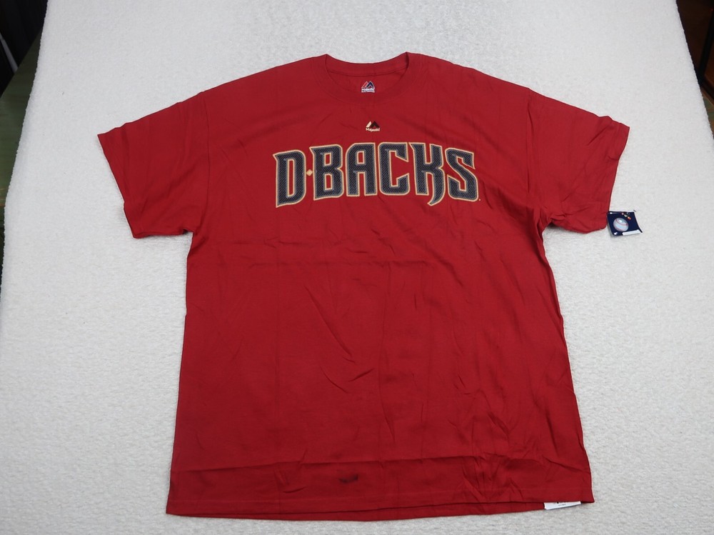 Majestic Men’s T Shirt Size XL Arizona Diamond Backs MLB Red Crew Neck Cotton