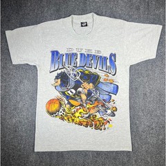 Vintage 90s Duke Blue Devils Flame T-Shirt Large Spellout