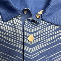 NIKE TIGER WOODS Collection Men’s Large Blue Golf Polo Shirt Size Performance
