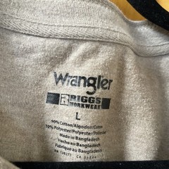 Wrangler Riggs Workwear Henley Shirt Mens Large Beige Pockets Long Sleeve 🌵🪸