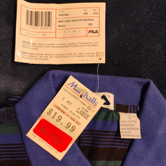 Lot of 4 Mens Golf Polo Shirt Large, Fila, vintage new with tags see description