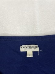 Knickerbocker NYC Long Sleeve T-Shirt Navy Basic Cotton Essential Mens L