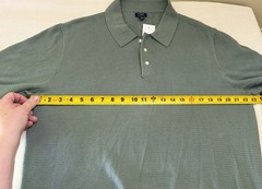 J.Crew Cotton SS Sweater Polo Camp Cruise Shirt Beach Sage Green L NWT