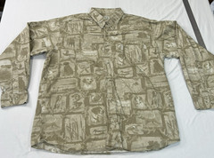 Columbia Shirt Mens XL Hunting Button Up Dogs Fowl Lab Pheasants Ducks Retro Dad