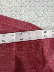 Almond Surfboards Chambray Shirt Men’s L Red Short Sleeve Button Down USA Made