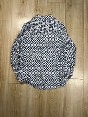 Wrangler Retro Premium Geometric Pattern Long Sleeve Snap Button Shirt M