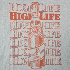Miller High Life Beer Shirt Mens 2XL XXL Gray Brew Distressed VTG Casual NWT D