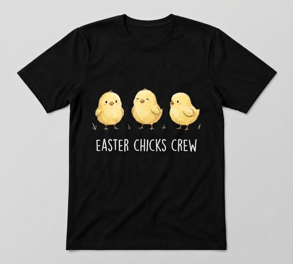 Chick Magnet Easter Funny Easter Cute Chick Black T-shirt