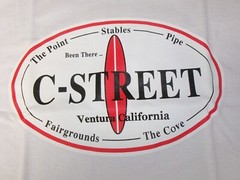 C – STREET SURF BREAKS VENTURA , CALIFORNIA CLOSE OUT SALE T-SHIRTS. NEW!