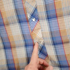 Vintage Round Up Shirt Mens Large Multicolor Plaid Western Pearl Snap 60s 70s