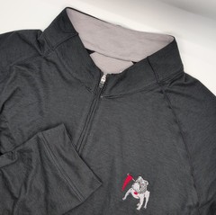 Georgia Bulldogs Johnnie-O Performance 1/4 Zip Mens XXL Black Golf Pullover