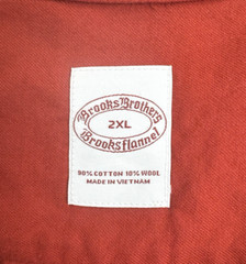 Brooks Brothers Cotton/Wool Blend Long-Sleeve Button-Down Dress Shirt – Size 2XL
