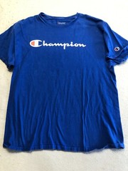 Champion T Shirt Men’s Large Royal Blue Logo Cotton Casual Activewear Tee