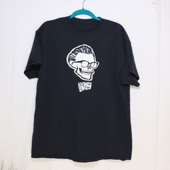 McKinley James Graphic T-Shirt Mens XL Black Excellent Skull Glasses Rock Blues