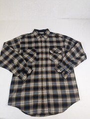 NorthWest Territory L/S Shirt Mens Large Brown Plaid Outdoors 100% Acrylic