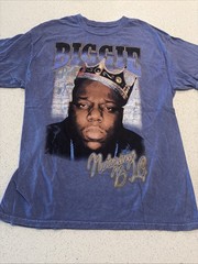 Biggie Notorious B.I.G. Graphic T-Shirt Size Large Purple/Blue