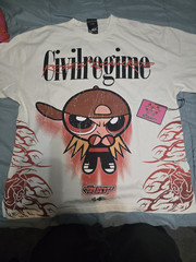 Civil Regime X Powerpuff Rowdy Blossom Tee In Cream Men’s XL S