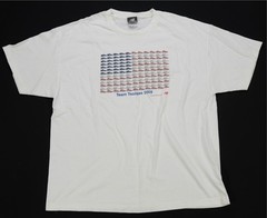 Rare Vintage NEW BALANCE Team Tsongas 2009 Sneaker Flag T Shirt 2000s White 2XL