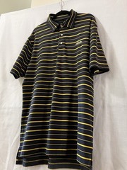 Dunning Golf Men’s XL, Polyester, Black w/yellow stripes