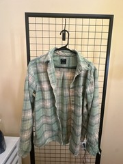 RVCA Mabel Flannel Shirt in Sea Green