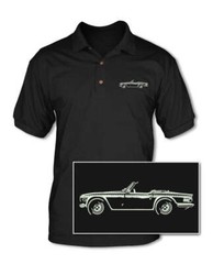 Triumph TR6 Convertible Adult Pique Polo Shirt – Side View