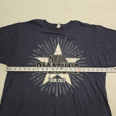Neil Diamond 2012 Tour Star Burst Navy Blue Concert Folk T-Shirt Men’s XL EUC