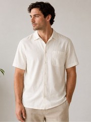 NWT Vince Button Down Short Sleeve Shirt Classic Fit