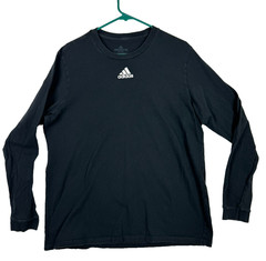 Adidas Amplifier Tee Shirt Men’s XL Black Long Sleeve Trefoil Logo