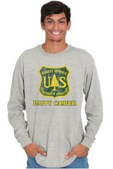 United States US Forest Service Happy Camper Long Sleeve Tshirt for Men or Women