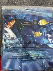 Pineapple Connection Mens Button Up Shirt Blue Short Sleeve Blue Ocean Size XL