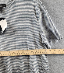 The Men’s Store at Bloomingdale’s Striped Linen Tee Men’s Size Medium Dark Slate