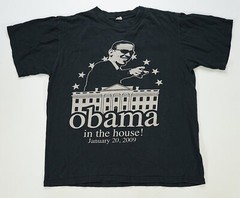 Rare VTG ANVIL Barack Obama In The White House 2009 Inauguration T Shirt 2000s