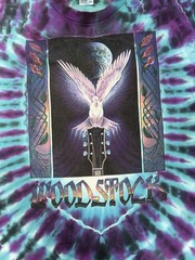 🕊️ VINTAGE 90s Woodstock Tie-Dye Shirt – Pure Psychedelic Rock History! 🎸
