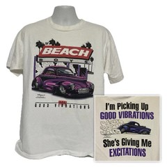 Beach Boys 1994 Good Vibrations Drag Racing T-Shirt Classic Car Band Tee
