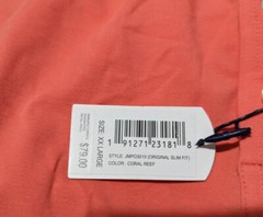 Johnnie-O Golf Polo Shirt Hanging Out Surfer Logo Pocket Size 2XL Slim Fit