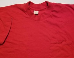 Vintage 1980s Pocket Polo Brand Red Combed Cotton Large Shirt