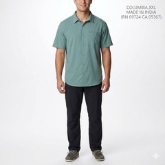 Columbia PFG Model RN 69724 Shirt – Men’s XXL – Green – Moisture Wicking