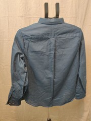 Classic Elegance Shirt Size 18 Blue Button Up Cotton Blend Long Sleeve Sears NWT