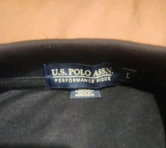 U.S. POLO ASSN. Performance Pique Polo Black with white Logo – Men’s Large