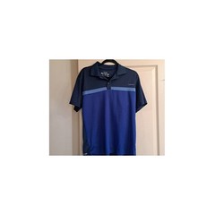 Ariat AriatTEK Mens Blue Colorblock Fitted Short Sleeve Performance Polo Shirt M