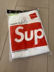 Supreme x Hanes 3 Tagless Tank Tops WHITE Size S New