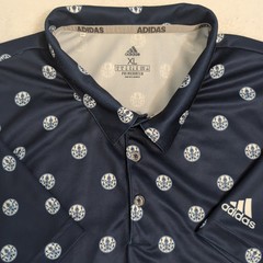 adidas Ultimate365 Men’s XL Collegiate Navy Blue Geometric Golf Polo Shirt $70