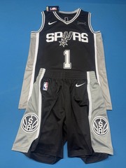Adult Large Victor Wembanyama San Antonio Spurs #1 Jersey And Shorts Set
