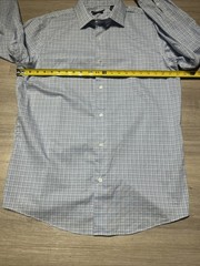 Marc Anthony Slim Men’s XL Light Blue Striped Button Up Long Sleeve Shirt