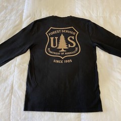 Filson US Forest Service Ltd Edition LS Tee – Mint – Mens XS – Faded Black – USA